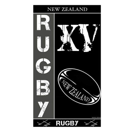 Serviette de plage rugby New Zealand 90cm x 170cm JQ197