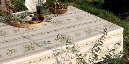 Nappe coton 1m55 x 1m20 clos des oliviers ecru