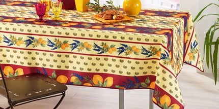 Nappe citron lavande rouge 2m / 1m50