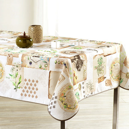 Nappe ovale Ref 94996  olivier 2m40 x 1m50 anti tache infroissable