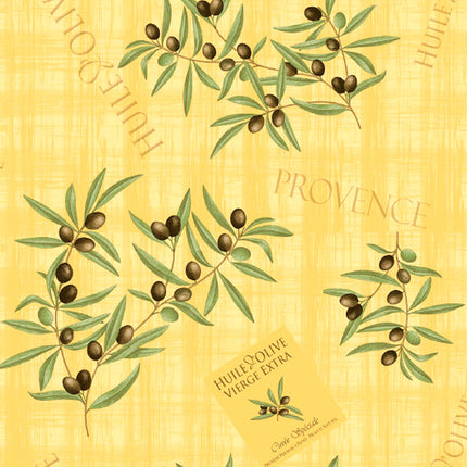 Nappe ref 54.3 olive jaune  3m50 x 1m50 anti tache infroissable