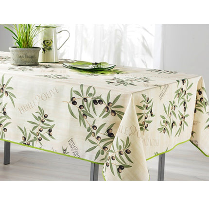 Nappe ref 54.1 olive ecru  3m50 x 1m50 anti tache infroissable