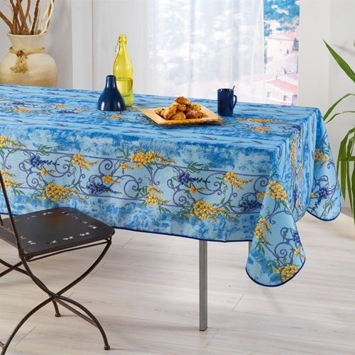Nappe glycine et lavande bleu 2m / 1m50 anti tache infroissable