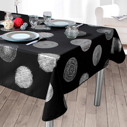 Nappe 2m x 1m48 noire argentée ref 105510 noir  anti tache et infroissable