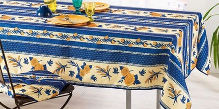 Nappe abeille bleu rectangle 2m40/1m50