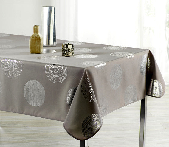 Nappe 2m x 1m48  argentée ref 105510 G  anti tache et infroissable