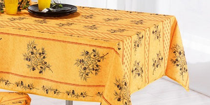 Nappe olivou jaune 3m/1m50 anti tache et infroissable