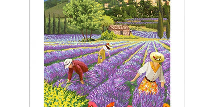 Torchon Cueillette Lavande 50 cm x 70 cm