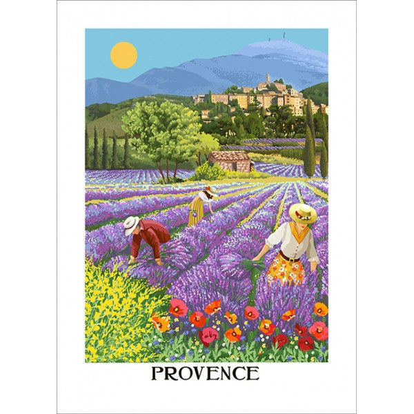 Torchon Cueillette Lavande 50 cm x 70 cm