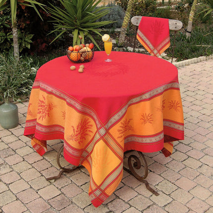 Nappe Coton tissé jacquard Téflon 3m50x1m60  sénanques R