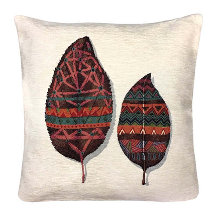 Housse de coussin 44 cm x 44 cm Feuille