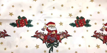 Nappe de Noël NR père noël Nicolas  Anti tache Infroissable 2m x 1m50