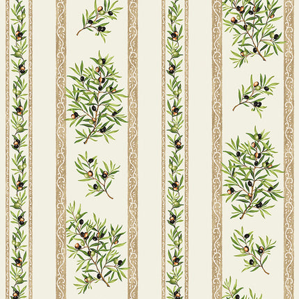 Tissu au mètre coton clos des oliviers écru largeur 1m60