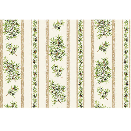 Tissu au mètre coton clos des oliviers écru largeur 1m60