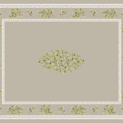 Nappe clos des oliviers T motif placé Enduit Plastifiée 2m50 x1m55