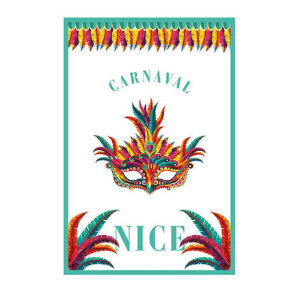 Torchon Carnaval de Nice 0011 Polycoton 40 cm x 60 cm