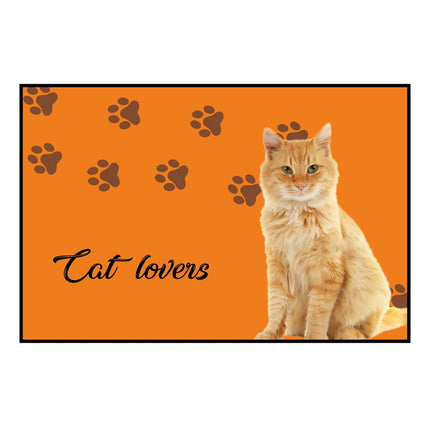Torchon Chat roux Cat lovers 0076 Polycoton 40 cm x 60 cm