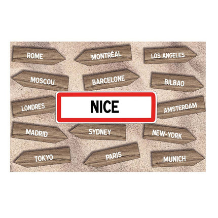 Torchon Nice Panneaux 21 cm x 41 cm Polycoton