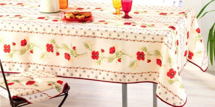 Nappe coquelicot  3m/1m50 anti tache et infroissable