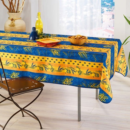 Nappe carrée 1m50 mimosa lavande citron bleu