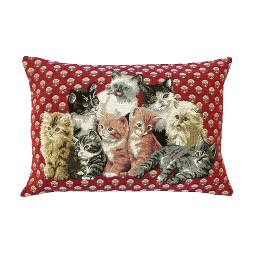 Housse de coussin Tissé Chats 30 cm x 45 cm