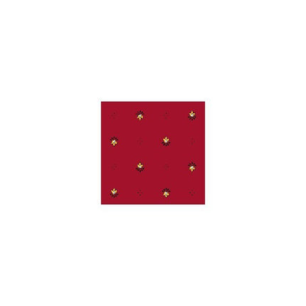 Nappe ronde coton exclusif  rouge jaune 1m80
