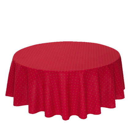 Nappe ronde coton exclusif  rouge jaune 1m80
