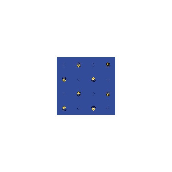 Nappe ronde coton exclusif  bleu jaune 1m80