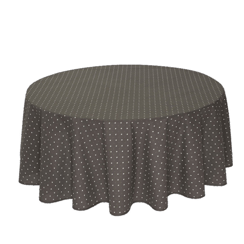Nappe ronde coton exclusif  gris anthracite 1m80