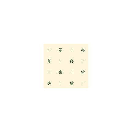 Nappe ronde coton exclusif écru vert 1m80