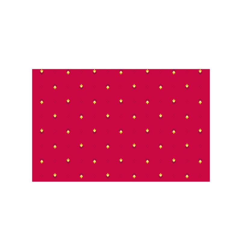 Nappe exclusif rouge jaune coton enduit 1m50/1m20