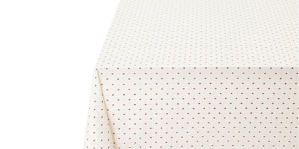 Nappe Exclusif écru rouge 2m50 x 1m55 coton