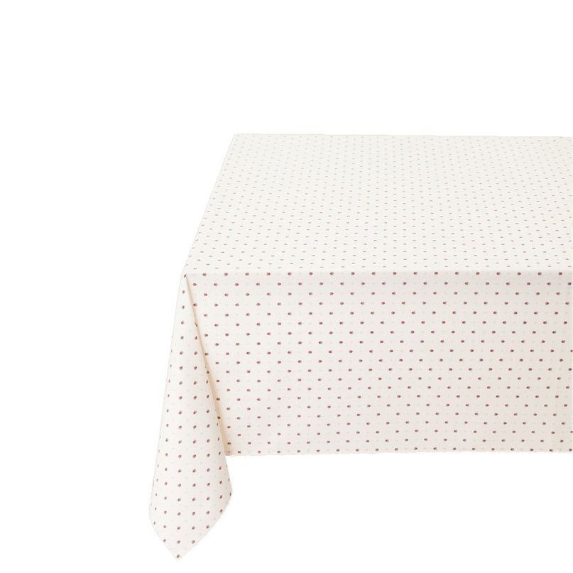 Nappe Exclusif écru rouge 2m50 x 1m55 coton