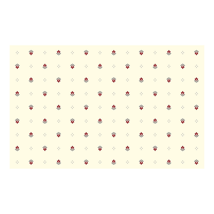 Nappe exclusif écru rouge  plastifiée 2m50 / 1m50