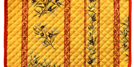 Set de table Clos des oliviers jaune Coton