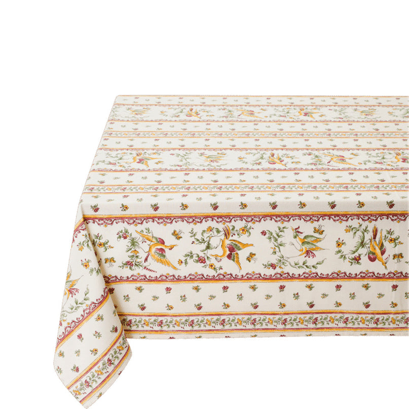 Nappe moustier rose coton enduit 1m50/1m20