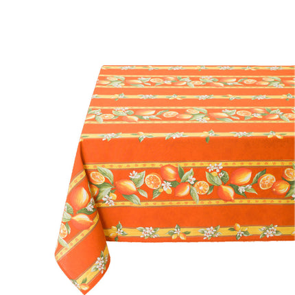 Nappe citron orange coton enduit plastifié 3m/1m55