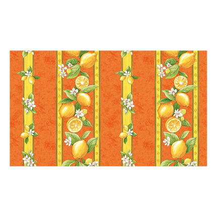 Nappe citron orange coton enduit plastifié 3m/1m55