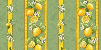 Nappe citron vert coton enduit plastifiée  1m55 x 1m20