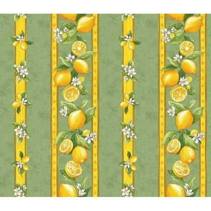 Nappe citron vert coton enduit plastifiée  1m55 x 1m20