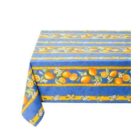 Nappe citron bleu coton Enduit plastifié 2m x 1m55