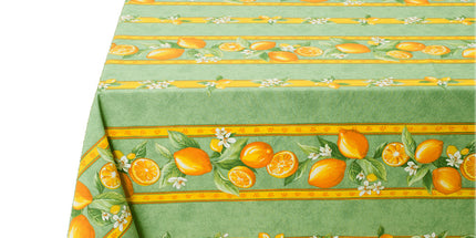Nappe citron vert coton Enduit plastifié 2m x 1m55