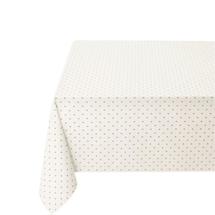 Nappe exclusif écru vert coton enduit plastifiée 2m x 1m55
