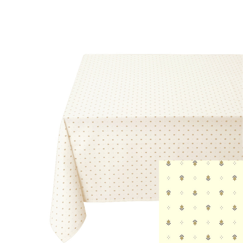 Nappe exclusif écru beige coton enduit plastifié 2m x 1m55
