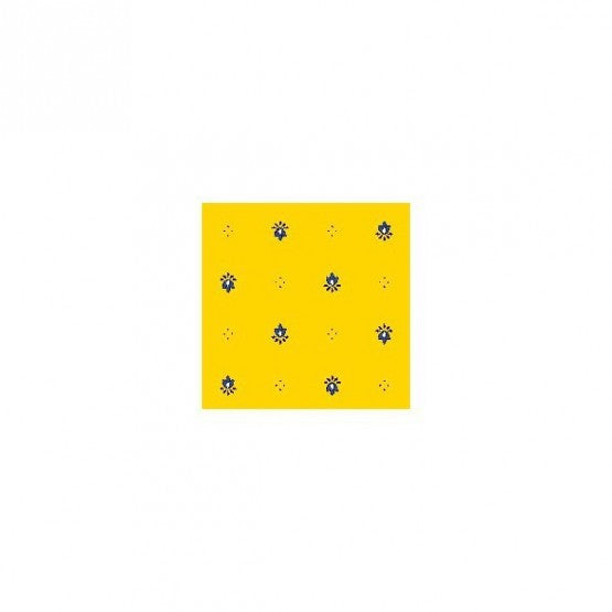 Nappe exclusif jaune bleu coton enduit plastifié 2m x 1m55