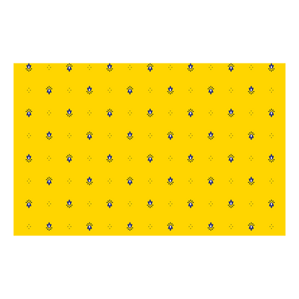 Nappe exclusif jaune bleu coton enduit plastifié 2m x 1m55