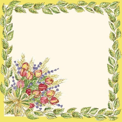 Serviette rose lavande rose