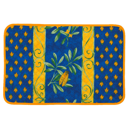 Set de table Cigale bleu Coton