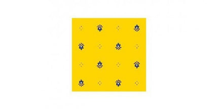 Nappe exclusif jaune bleu coton enduit plastifiée 3m  x 1m55