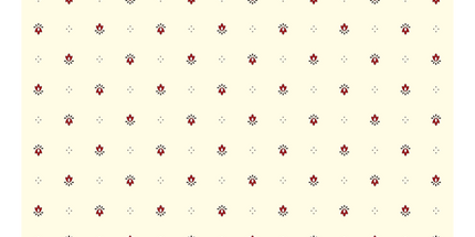 Nappe exclusif écru rouge coton enduit  3m  x 1m55